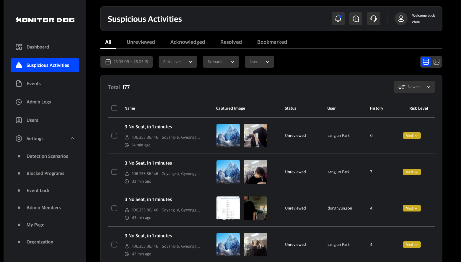 eventlist