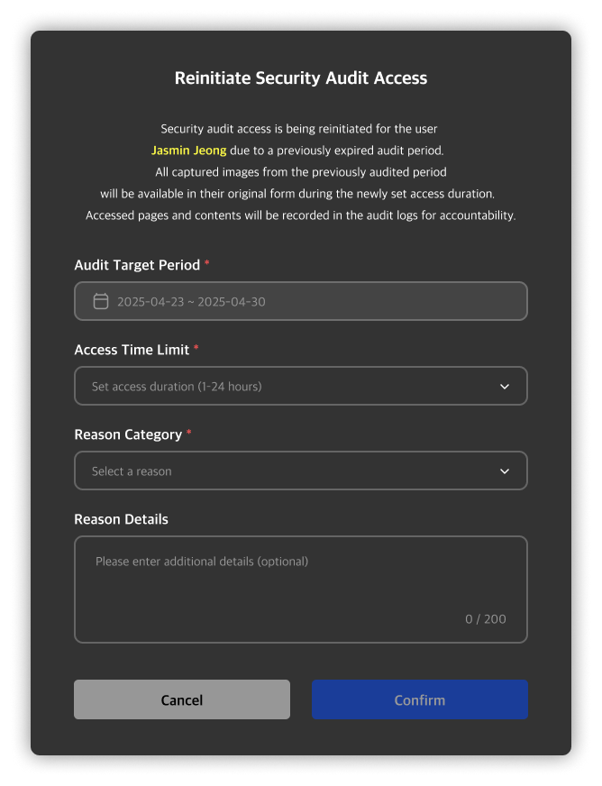 expired audit form