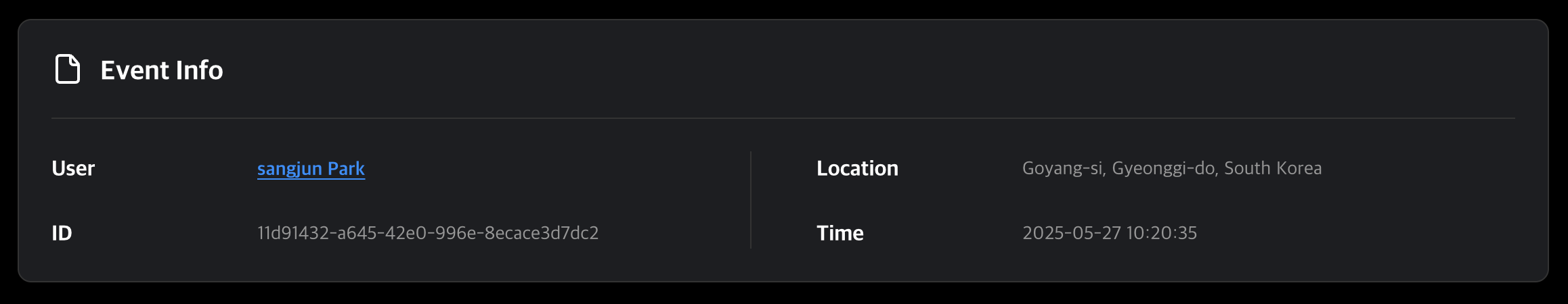 event info