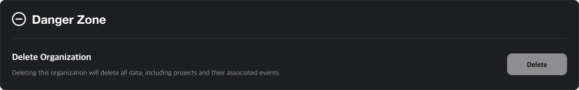 org delete section